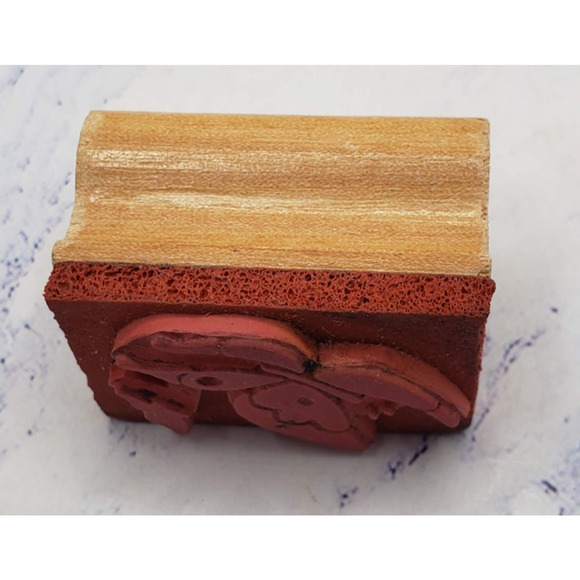 Painted Butterfly Nature Art Stamps Wood Mounted Rubber Stamp - Picture 2 of 7